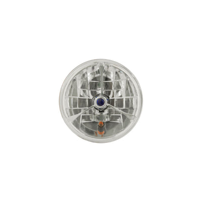 Cal Custom 7" Tri-bar Blue Dot H4 Headlights with turn signal - pair