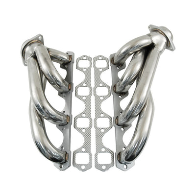 Cal Custom Small Block Ford Windsor 289-302-351 Rear Exit Shorty Headers Stainless Steel