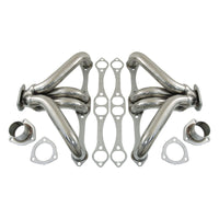 Cal Custom Small Block CHEV Tight Fit Headers Stainless Steel - Suit Angle Plug Heads