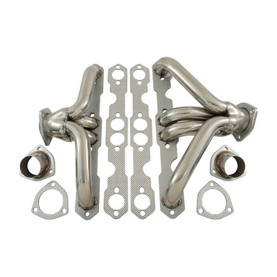 Cal Custom Small Block Chev Block Hugger Headers Stainless Steel Suit 1955-1957 Chevy
