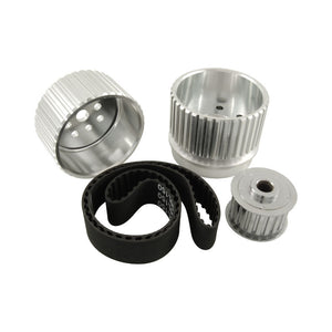 Ford Windsor 289 302 351 Gilmer Drive Kit Silver Billet Aluminium With Belt