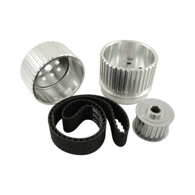Ford Windsor 289 302 351 Gilmer Drive Kit Silver Billet Aluminium With Belt