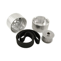SB Chev Short WP Gilmer Drive Kit Silver Billet Aluminium w/Belt