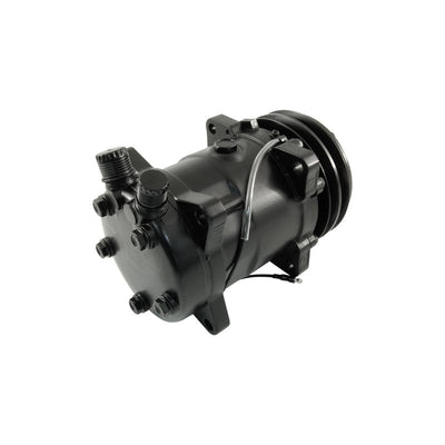 Sanden 508 Style A/C Compressor Black Housing, V-Belt Pulley
