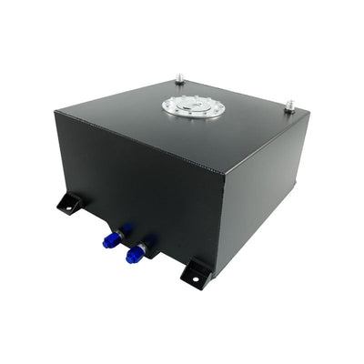 40 Litre / 10 Gallon Fuel Cell Black Powder Coated Aluminium With Billet Cap