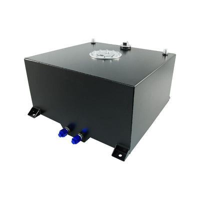 60 Litre/15GAL Fuel Cell Black Powder Coated 3mm Aluminium W/Sender & Billet Cap