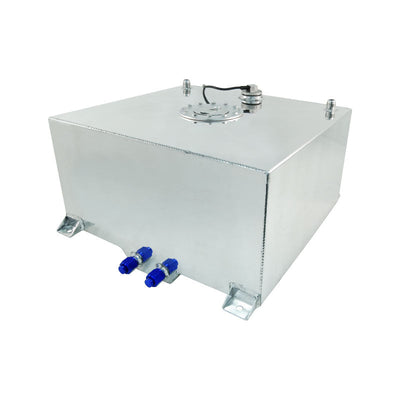 60 Litre / 15 Gallon Fuel Cell Polished 3mm Aluminium W/Sender & Billet Cap