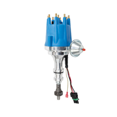 Ford 351 Cleveland & Big Block Pro Billet Ready To Run Distributor - Blue Cap