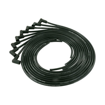 8.5mm Universal Ignition Wires/Leads with Right Angle/90° Plug Boots - Black