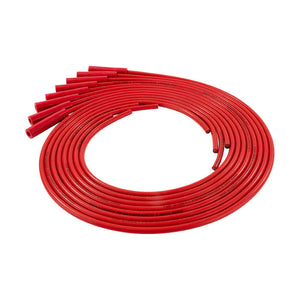 8.5mm Universal Ignition Wires/Leads With Straight/180° Plug Boots - Red