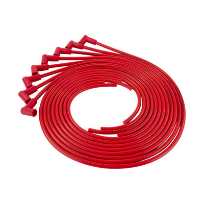 8.5mm Universal Ignition Wires/Leads with Right Angle/90° Plug Boots - Red
