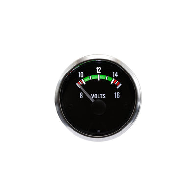 Depo Racing Volt Gauge 52mm 90° Sweep Polished Stainless Steel Bezel