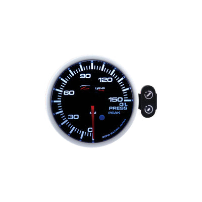 Depo Racing 7 Colour Oil Pressure Stepper Motor Gauge 52mm, Race, Drift