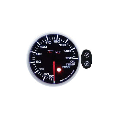 Depo Racing 7 Colour Oil Temp Stepper Motor Gauge 52mm, Race, Drift