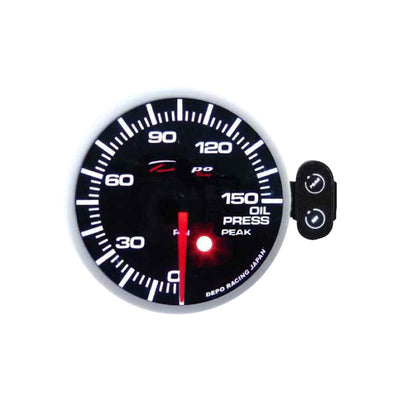 Depo Racing Oil Pressure Stepper Motor Gauge 60mm, Race, Drift, Performance