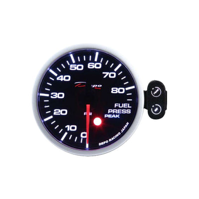 Depo Racing Fuel Pressure 0-80PSI Stepper Motor Gauge 60mm, Race, Drift