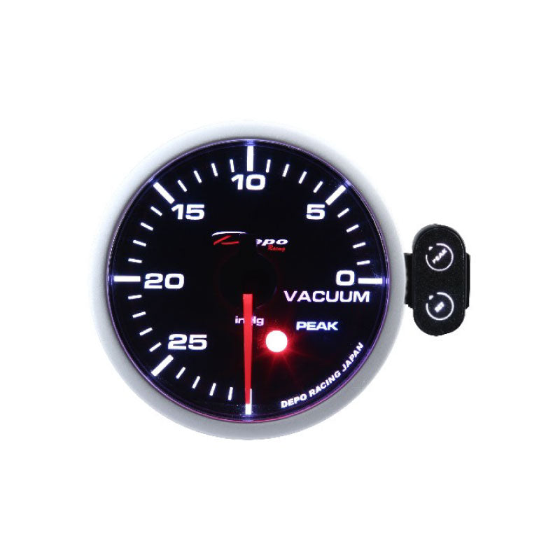 Depo Racing Vacuum Stepper Motor Gauge 60mm, Race, Drift, Performance