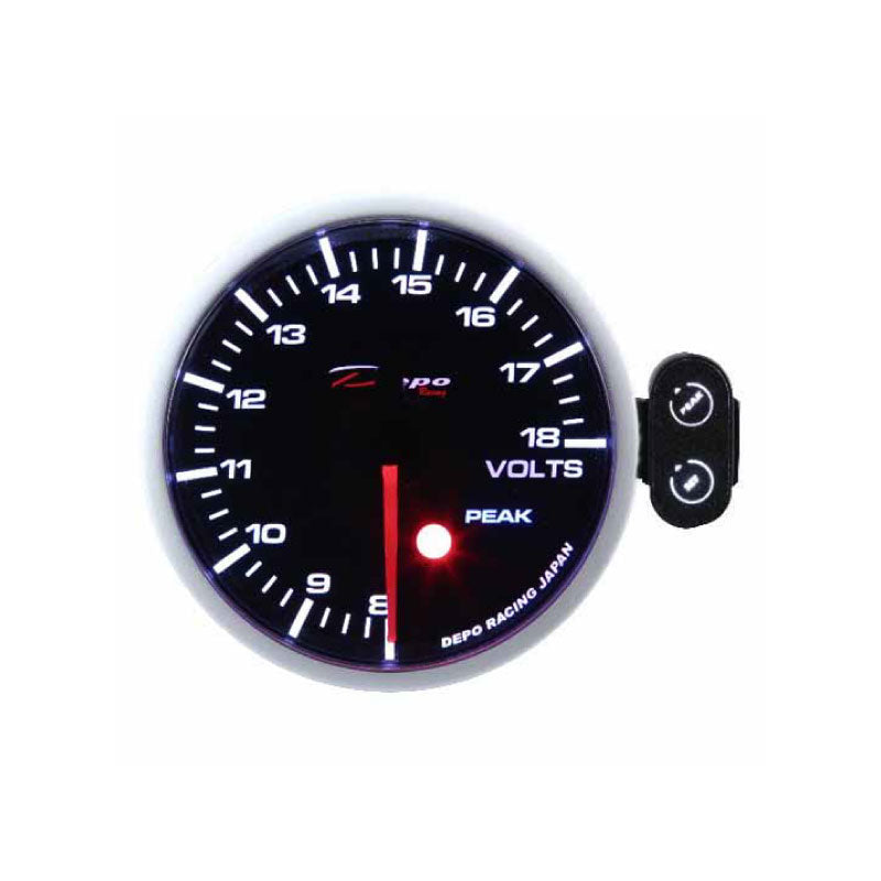 Depo Racing Voltmeter Stepper Motor Gauge 60mm, Race, Drift, Performance