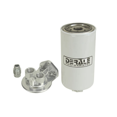 Derale Fuel Filter / Water Separator Kit Single Mount 1/2" NPT Ports Up 13072