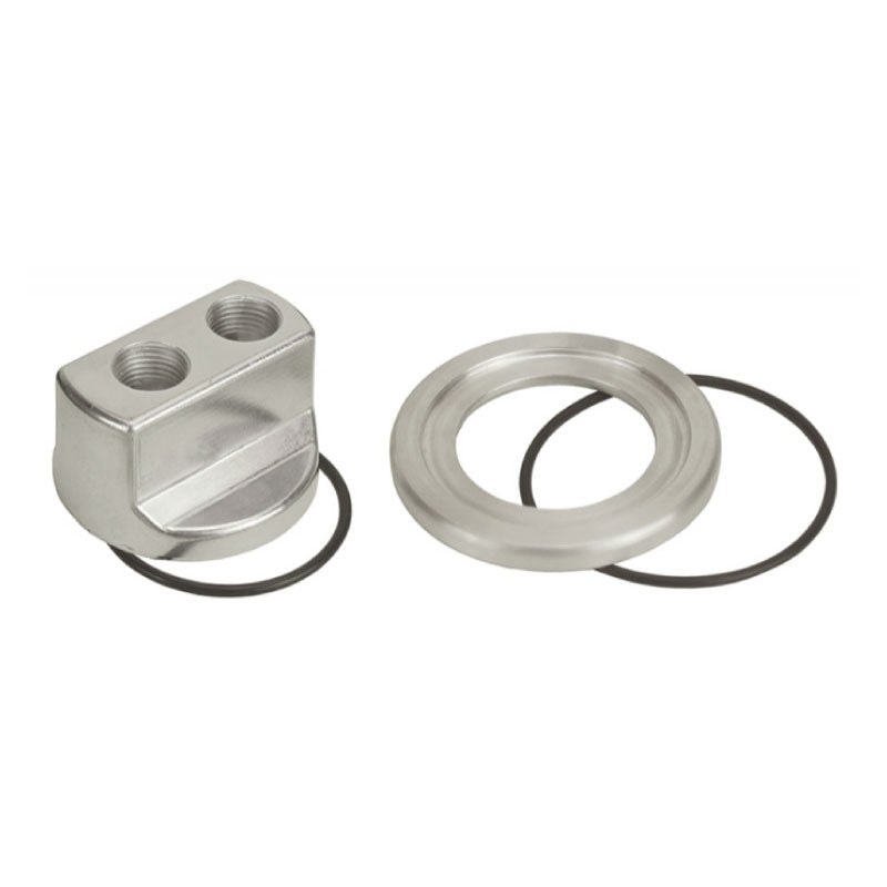 Derale Standard Engine Spin on Adaptor with 1/2" NPT Ports Remote Oil 15705