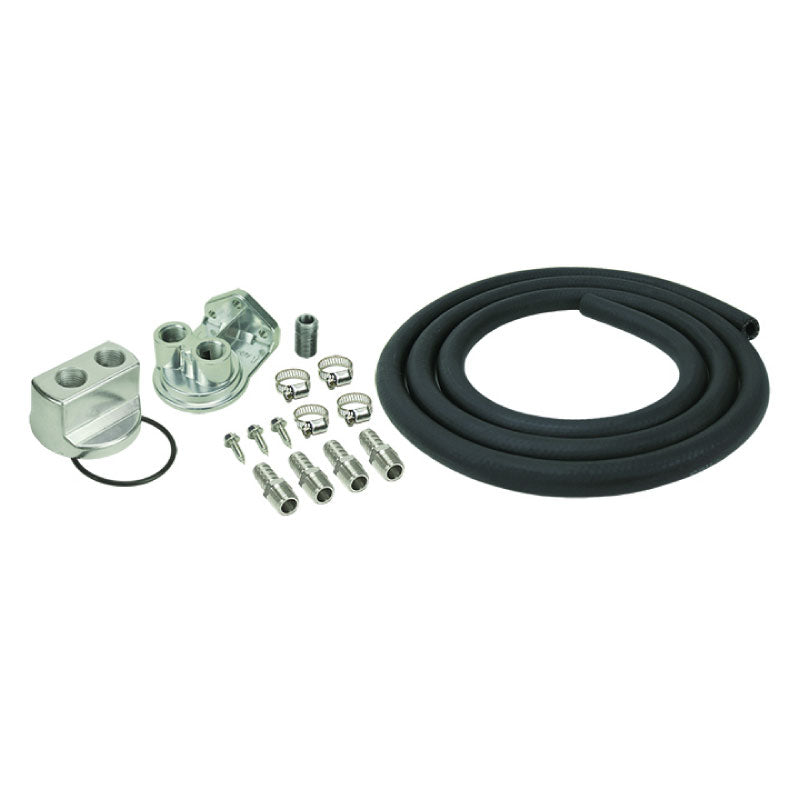 Derale Engine Oil Filter Relocation Kit ½" NPT Ports 18x1.5mm Thread Size 15717