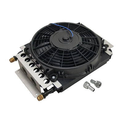 Derale 16 Pass Electra-Cool Remote Cooler With Fan -8an Inlets 15800