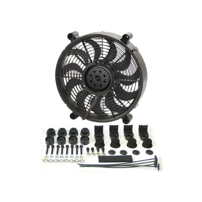Derale 12" High Output Single RAD Pusher/Puller Fan with Premium Mount Kit 16212