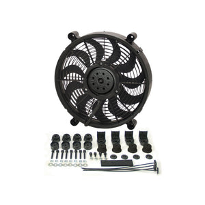 Derale 14" High Output Single RAD Pusher/Puller Fan with Premium Mount Kit 16214