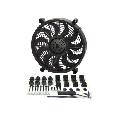 Derale 14" High Output Single RAD Pusher/Puller Fan with Premium Mount Kit 16214