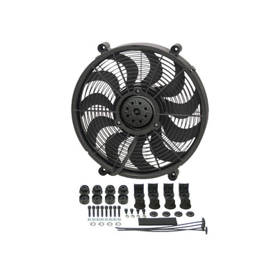 Derale 17" High Output Single RAD Pusher/Puller Fan with Premium Mount Kit 16217