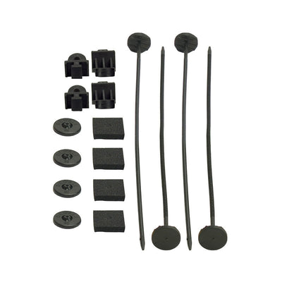 Derale Electric Fan Mounting Kit Plastic Rods Clips and Mounting Feet 16744