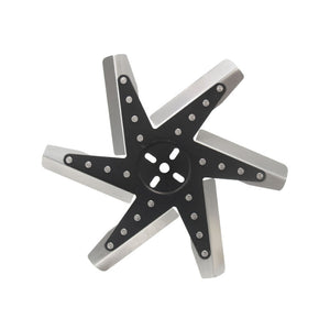 Derale 15" High Performance Flex Fan Stainless Steel Black Hub 19115