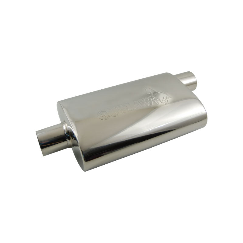 Polished T-304 Stainless Steel Muffler Centre/Offset 2-1/2"