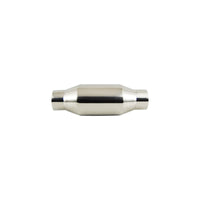 Resonator T-304 Polished Stainless Steel 2½" In/Out X 12" Length 4" Body Diameter