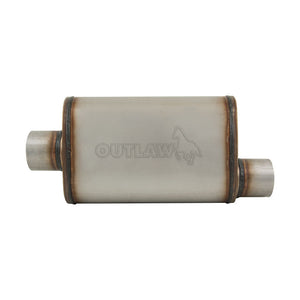 Outlaw T-409 Stainless Steel Offset Muffler Centre/Offset 3" Performance