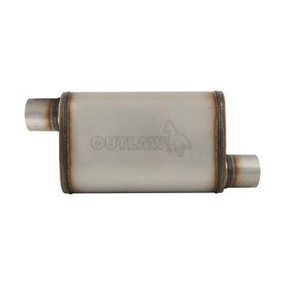 Outlaw T-409 Stainless Steel Offset Muffler Offset/Offset 2-1/4" Performance