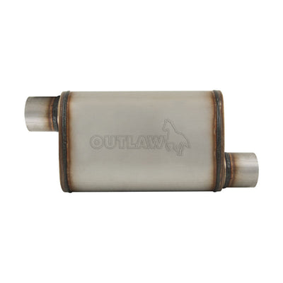 Outlaw T409 Stainless Steel Offset Muffler Offset/Offset 2-1/2" Performance