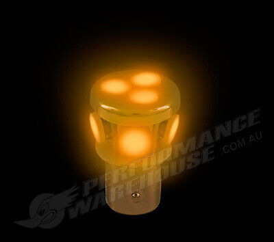 2 x Extreme High Power 8 LED Bayonet Amber Turn Signal 12V 1156 Parallel Pins
