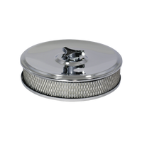 Chrome Air Cleaner 9" Diameter x 2" High Suit Holley Edelbrock with 5-1/8" Neck