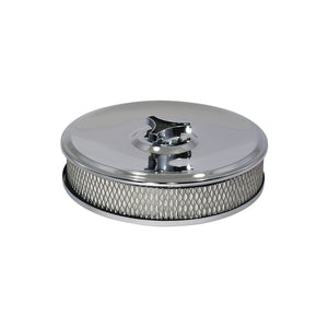 Chrome Air Cleaner 9" Diameter x 2" High Suit Holley Edelbrock with 5-1/8" Neck