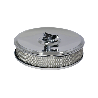 Chrome Air Cleaner 9" Diam x 2" High Suit Holley Edelbrock with 5-1/8" Neck