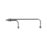 Chrome Steel Fuel Line Dual Inlet For 8-21/32 Inch Centres Holley Carbs