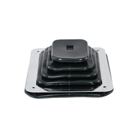 Small Rubber Universal Shifter Boot with Chrome Plate 5-5/8" x 6-3/4"