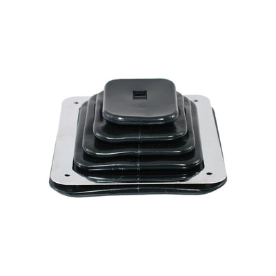 Small Rubber Universal Shifter Boot with Chrome Plate 5-5/8" x 6-3/4"