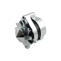 Chrome Ford 1G Style 100Amp Alternator With Nose Cover, Suits External Regulator