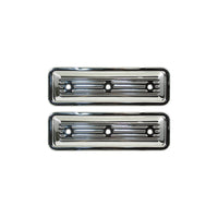 Holden Side Plate Covers, Chrome Finned Pair for 6cyl 149 161 173 179 186 202 Red Blue Black