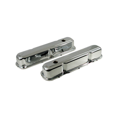 No Logo Chrysler Small Block Late 318 340 360 Chrome Steel Rocker Covers Pair