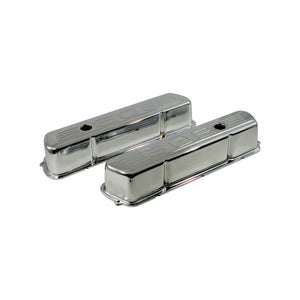 308 Logo Holden V8 Chrome Steel Valve Rocker Covers Tall Design Pair