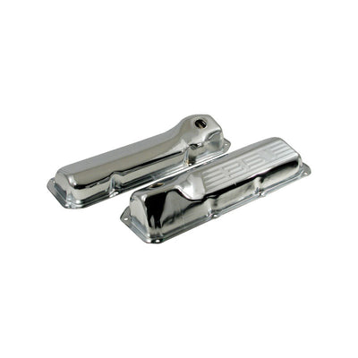 351 Logo Ford Cleveland Chrome Steel Valve Rocker Covers Pair