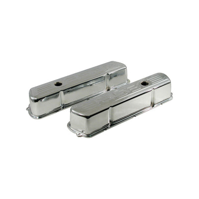 253 Logo Holden V8 Chrome Steel Valve Rocker Covers Tall Design Pair